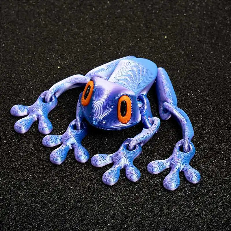 Magnetic Articulated Frog Fidget Toy – 3D Printed Desk Decor