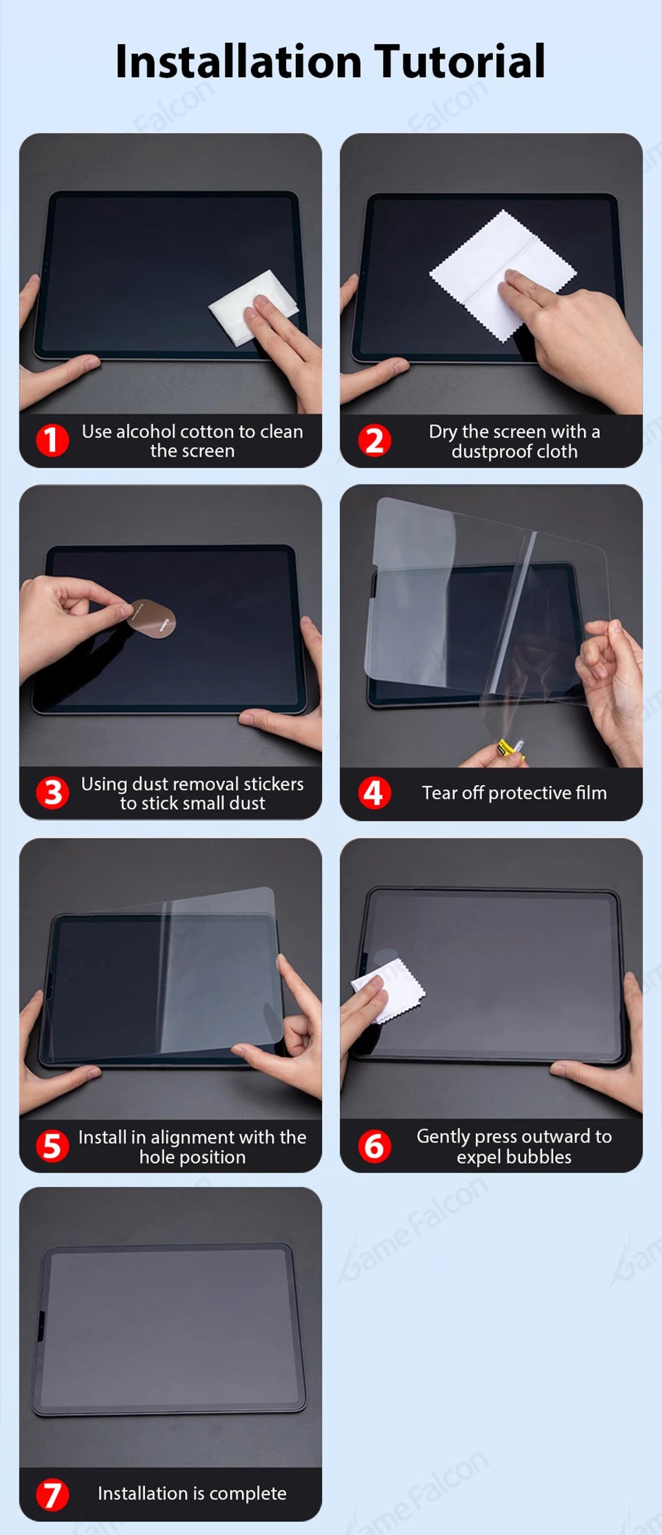 Premium Tempered Glass Screen Protector for iPad (2-Pack)