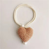 Plush Heart-Shaped Curtain Tiebacks with Beaded Accents