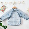 Waterproof Long-Sleeve Baby Bibs with Catch-All Pockets