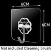 A clear multifunctional crevice cleaning brush is shown with dimensions marked.