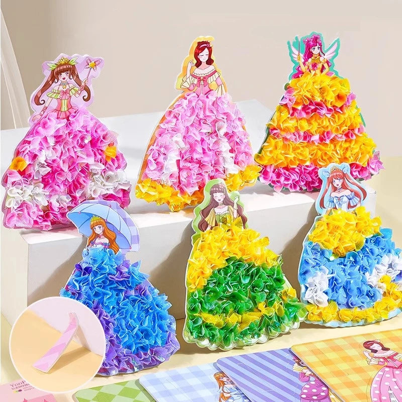 Rainbow Paper Puncture Painting Craft Kit for Kids