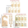 Set of wooden baby closet dividers with cartoon labels for organizing baby clothes