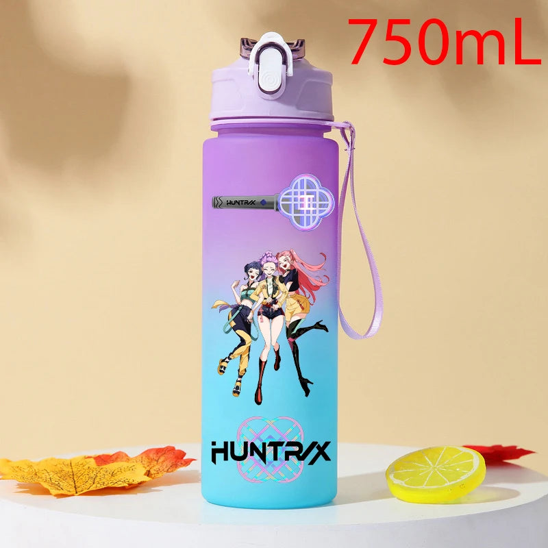 KPOP Demon Hunter 750ml Plastic Water Bottle