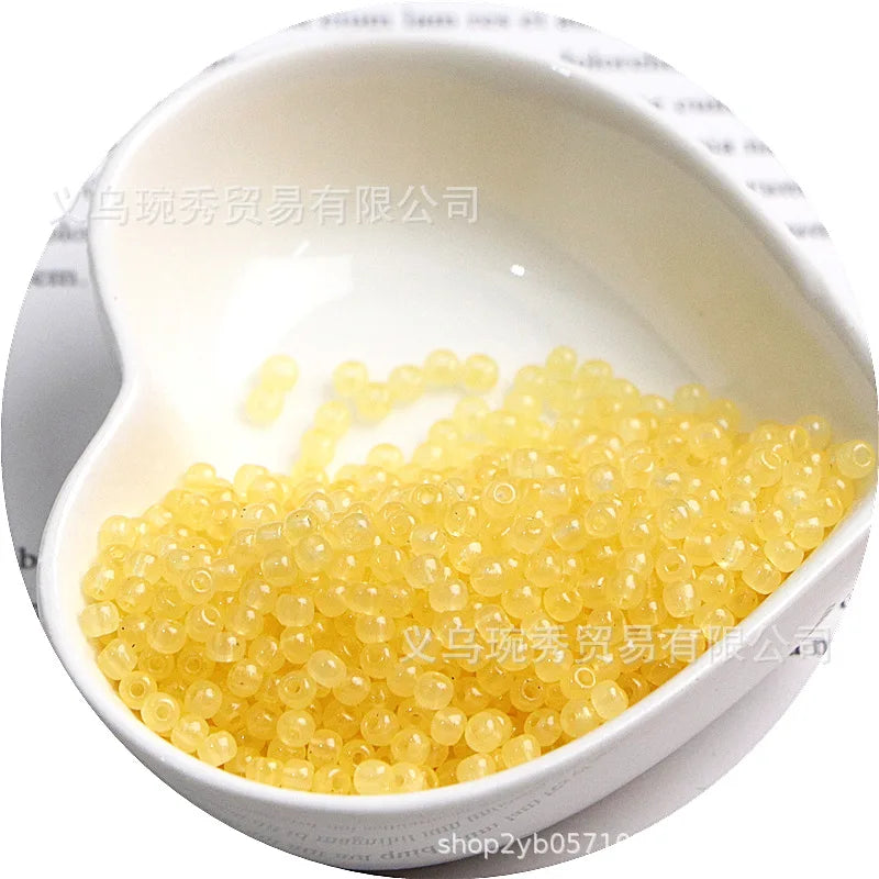 Jade Ice Glass Rice Beads for Jewelry Making