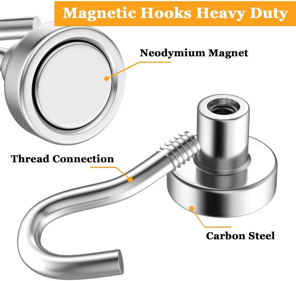 Heavy Duty Neodymium Magnet Hooks for Secure Hanging
