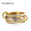 Stainless Steel Cubic Zirconia Stackable Rings