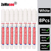 White long nib marker set with 8 pieces for woodworking and construction