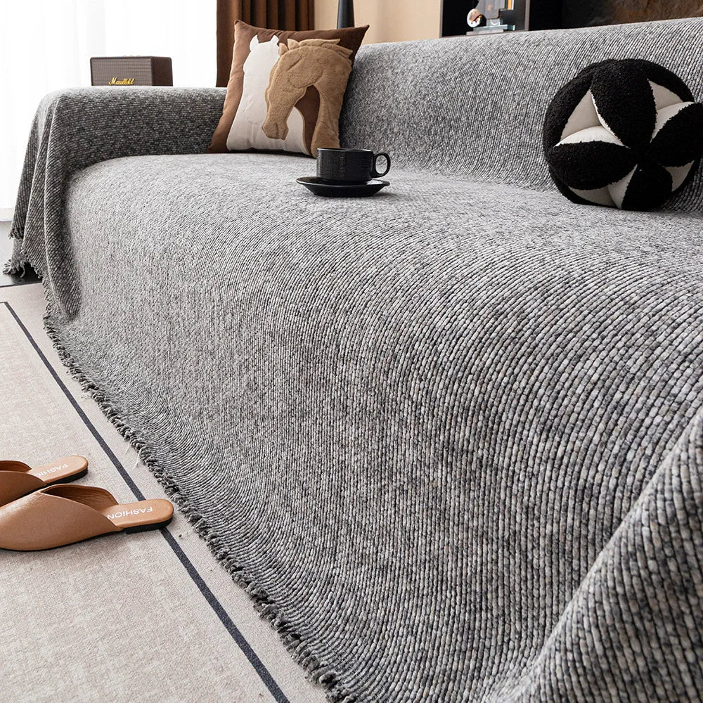 Chenille Anti-Slip Sofa Cover with Backrest Protector