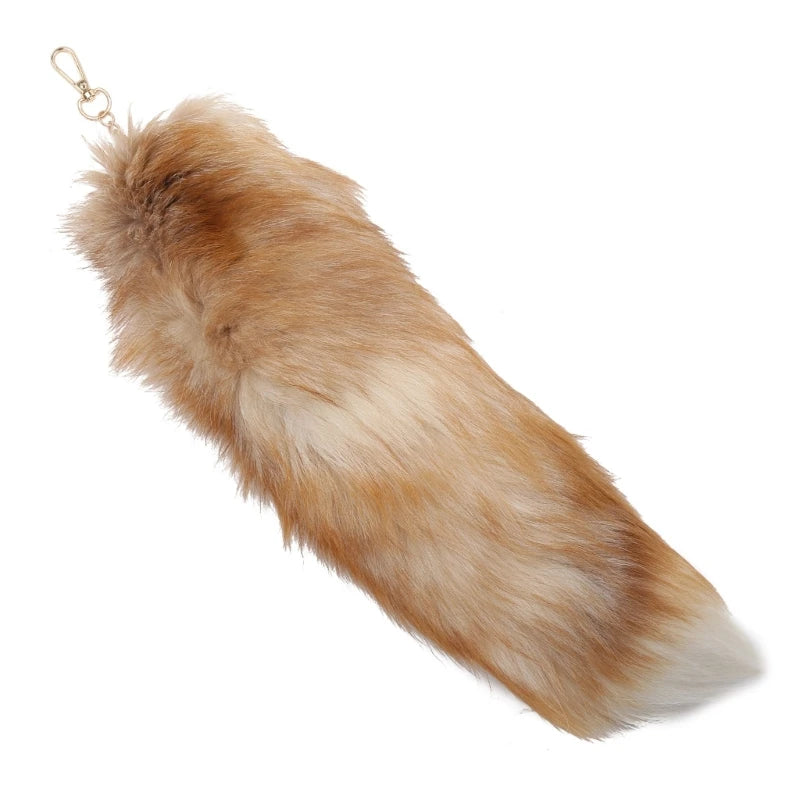 Plush Fox Tail Keychain