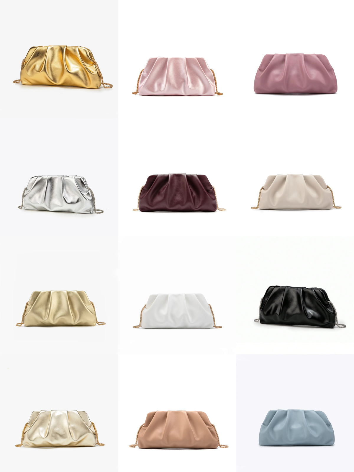 Elegant Chain Shoulder Bag with Crystal Accents