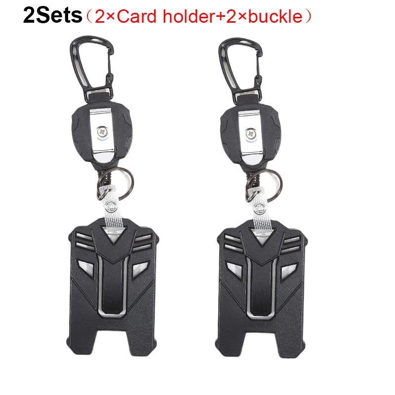 Retractable Badge Holder with Carabiner Clip