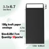 Black kraft paper envelopes, 3.5x6.7 inches, sold in a lot of 50 pieces.