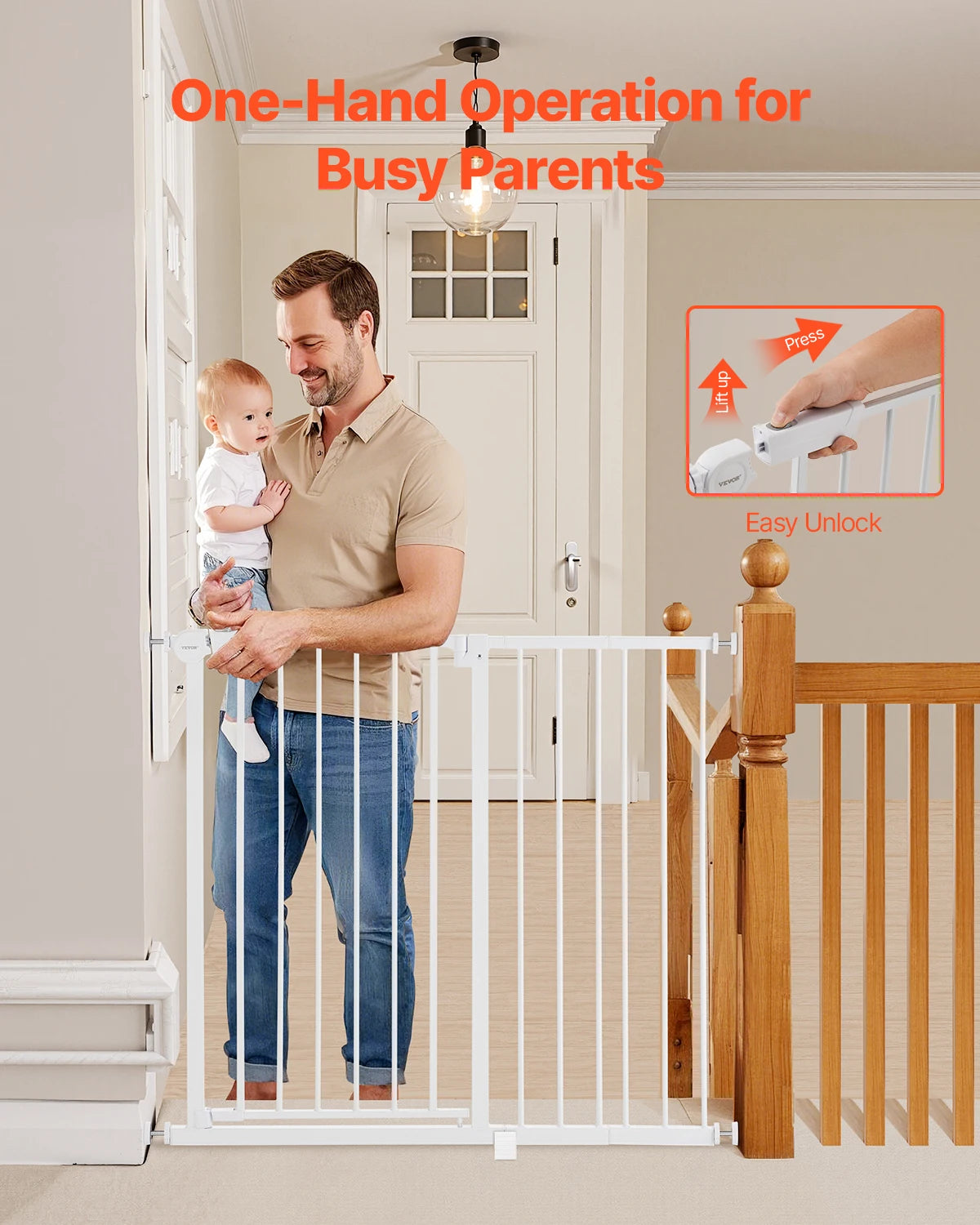 Walk-Through Safety Gate for Babies and Pets