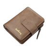 Vintage PU Leather Zipper Wallet for Men