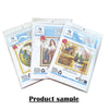 A set of Joy Sunday cross stitch kits featuring autumn mountain landscapes and seasonal designs.