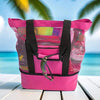 Insulated Mesh Beach Tote with Cooler Compartment