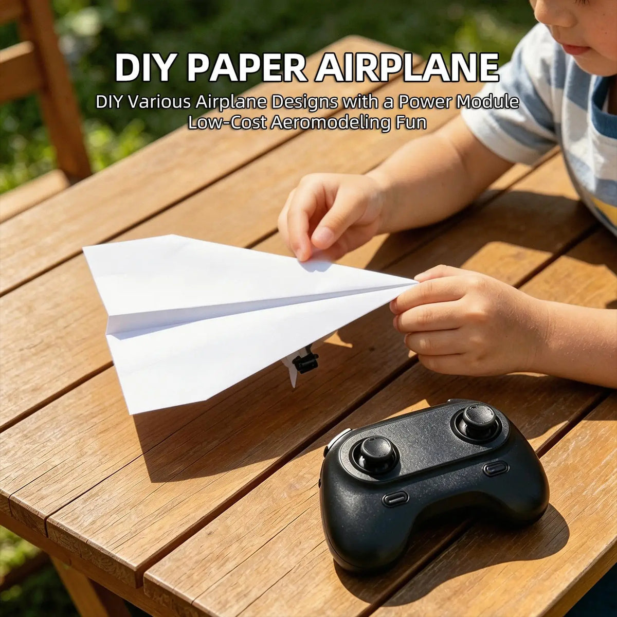 DIY Remote Control Paper Airplane Kit with Gyro Stabilizer