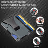 Slim RFID-Blocking Aluminum Wallet with Money Clip