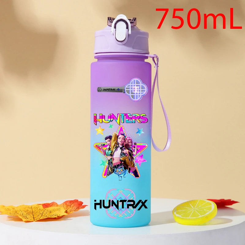 KPOP Demon Hunter 750ml Plastic Water Bottle