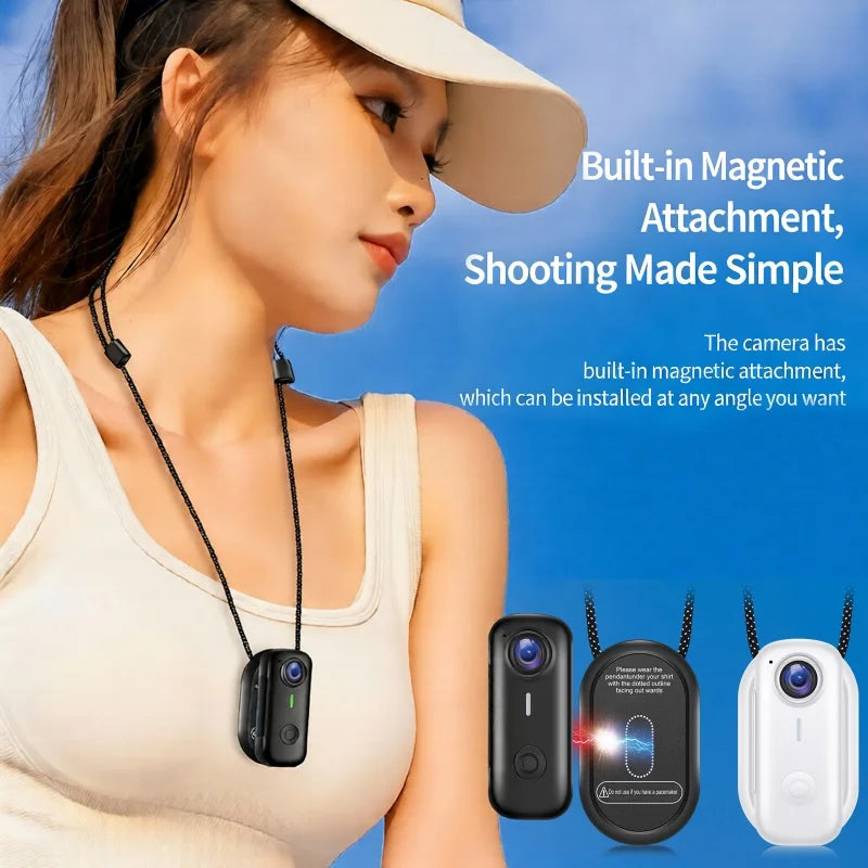 Compact Magnetic Action Camera with WiFi
