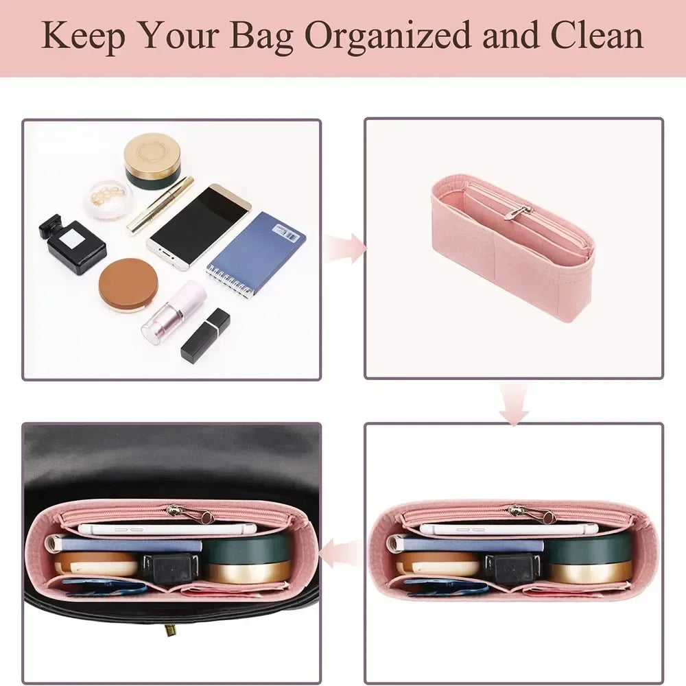 Handbag Organizer Insert for Mini Tote Bags
