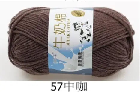 Milk Cotton Crochet Yarn – Soft, Durable Knitting Thread in 91 Colors