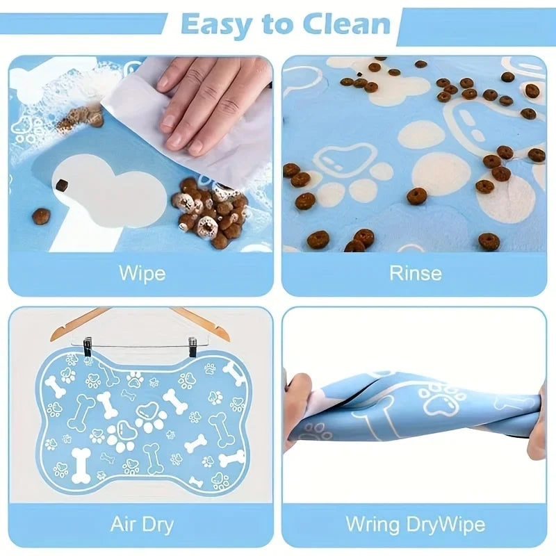 PU Pet Feeding Mat - Non-Slip & Easy to Clean