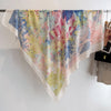 Écharpe/Voile de Plage à Motif Floral Imposant