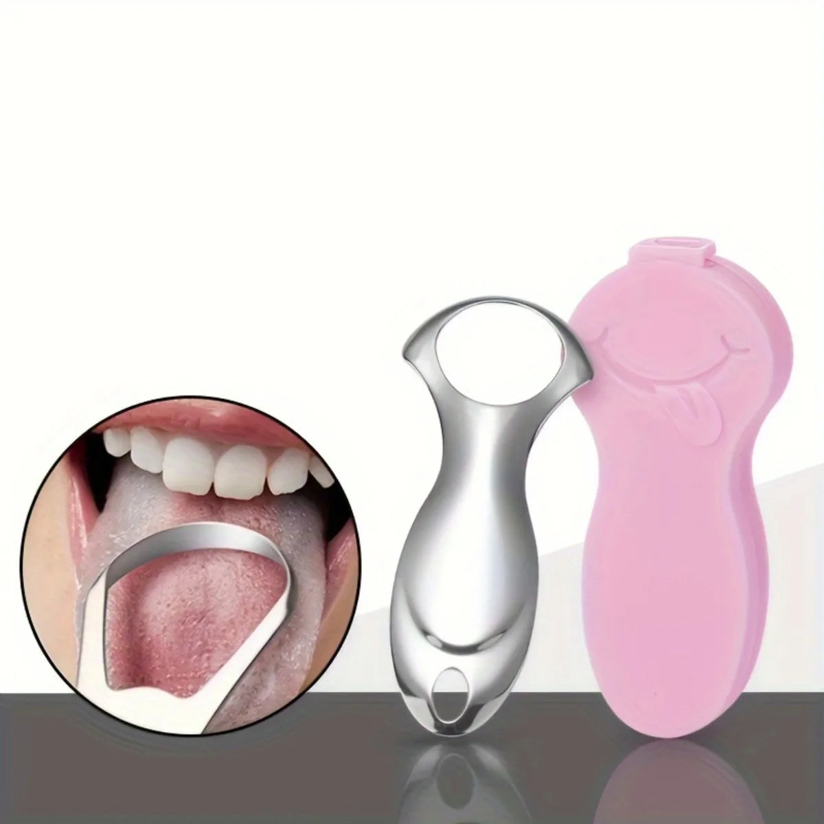 Stainless Steel Tongue Scraper with Travel Case