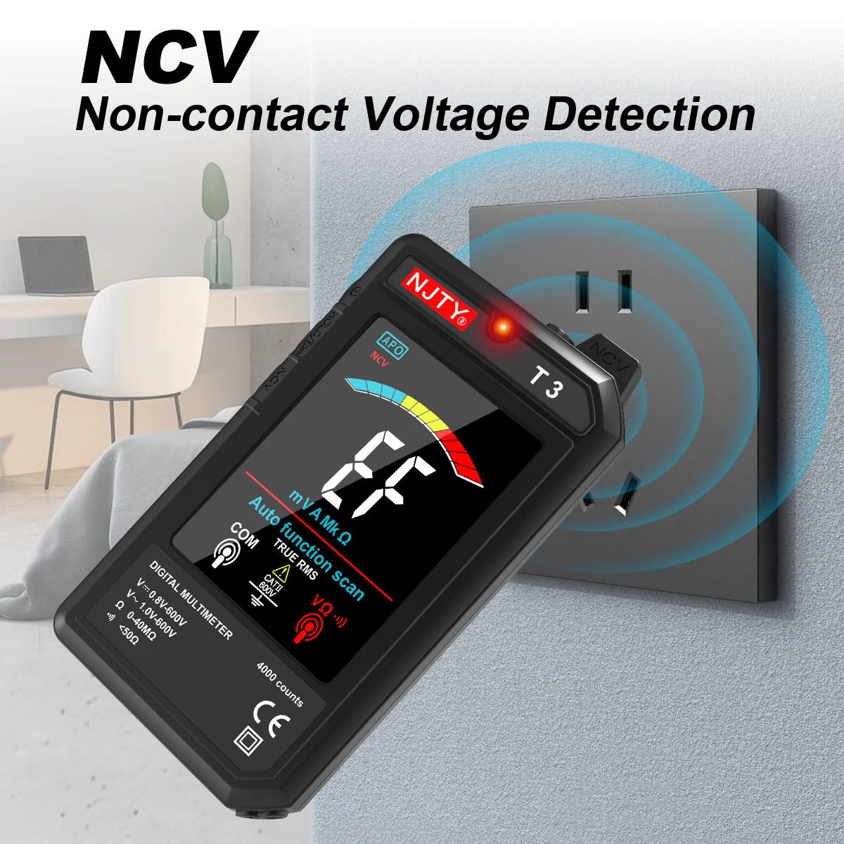 Smart Digital Multimeter with Type-C Charging and NCV Detection