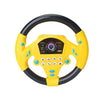 Yellow and black Montessori busy board DIY parts set for toddlers with a circular handle