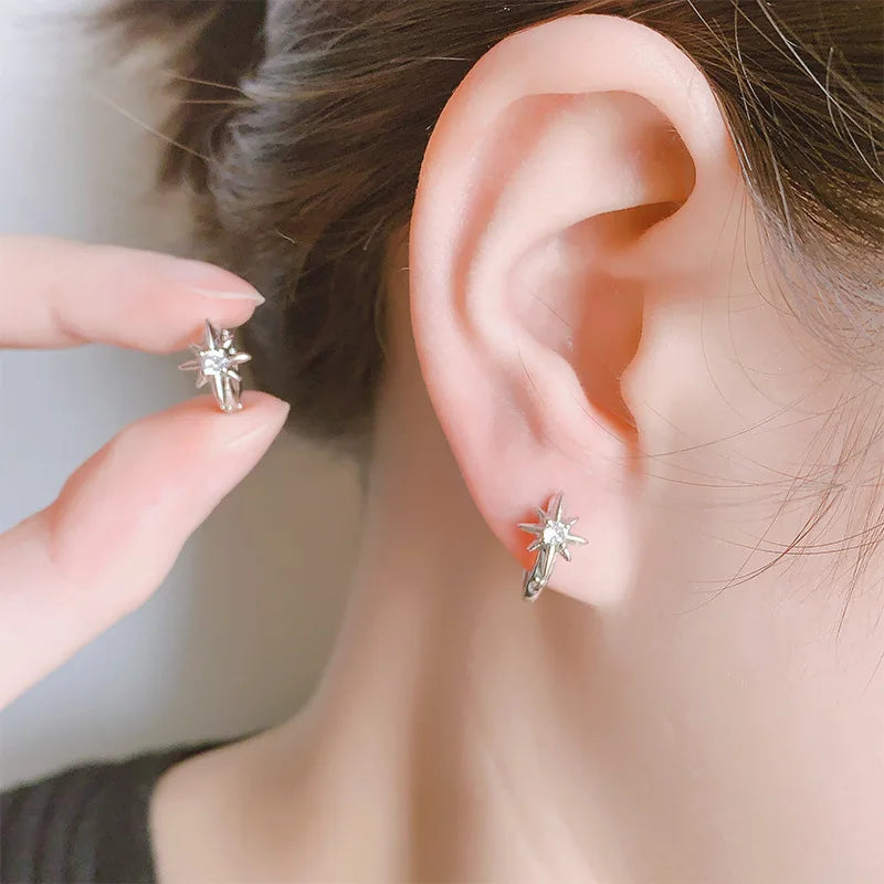 Cubic Zirconia Hoop Earrings