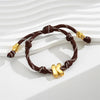 Pulsera con Nudo Inicial de Oro de 14K