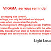 A text slide titled VIKAMA serious reminder discussing issues with carpet size and creasing.