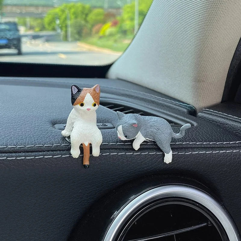 Sleeping Cat Resin Car Dashboard Ornament