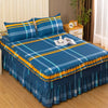 Elegant Elastic Fitted Bed Sheet Set with Lace Skirt and Pillowcases