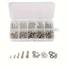 Klare Plastikbox mit einem Set präziser metrischer Sechskantschrauben und -bolzen.