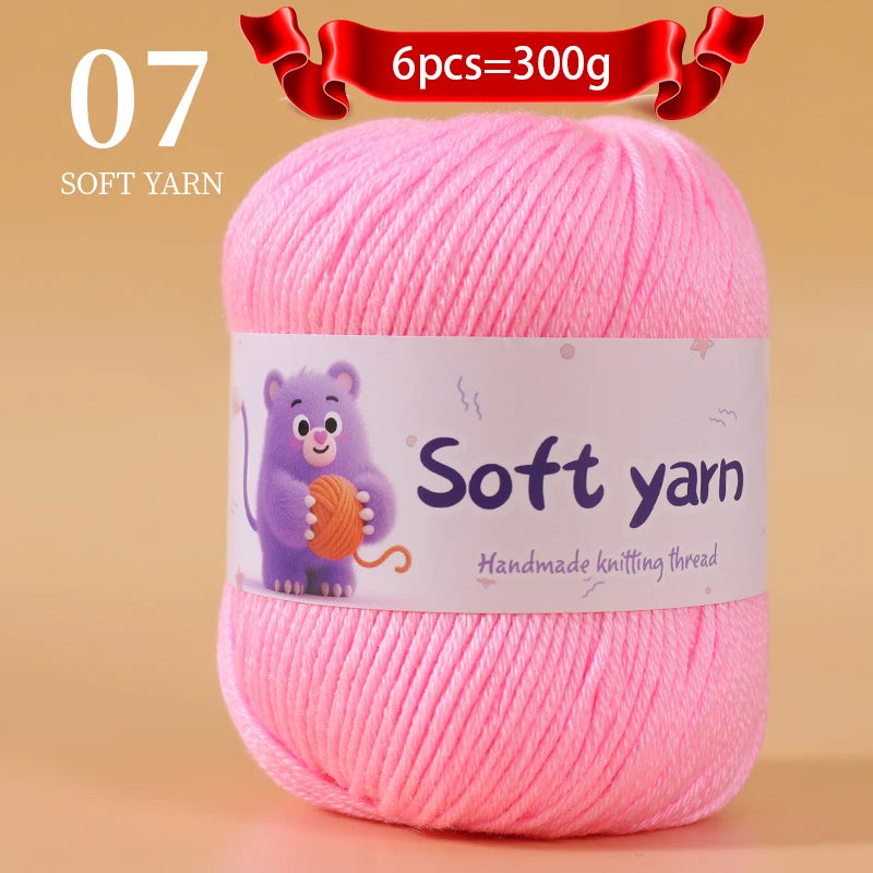 Soft Acrylic Yarn Balls for Knitting – 300g