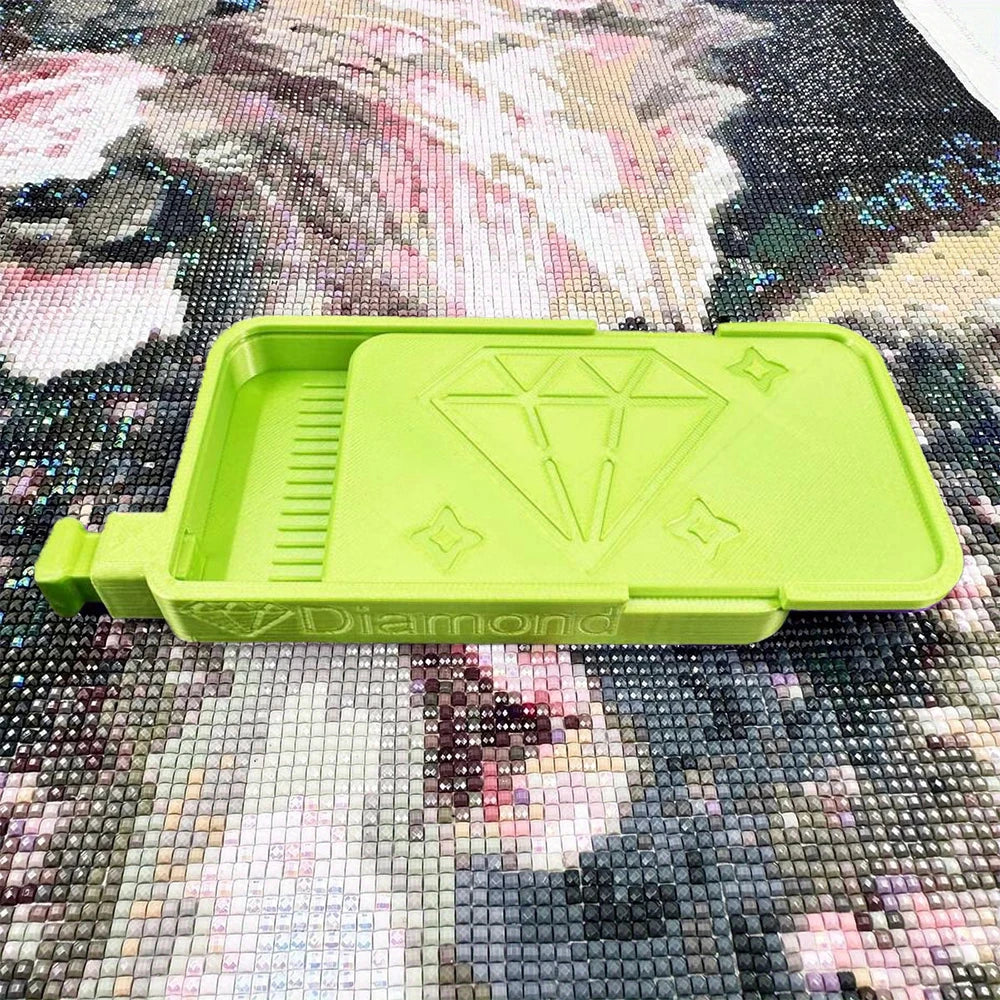 Diamond Painting Drill Storage Tray with Slide Cover
