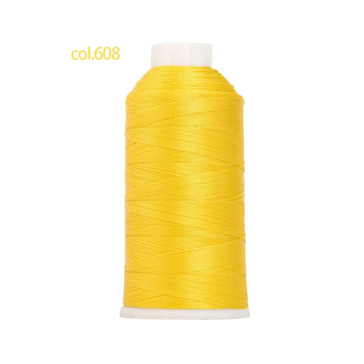 Spool of bright yellow heavy-duty nylon bonded thread, 0.3mm diameter.