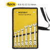 Metric Ratcheting Wrench Set with Flex-Head and Carry Bag