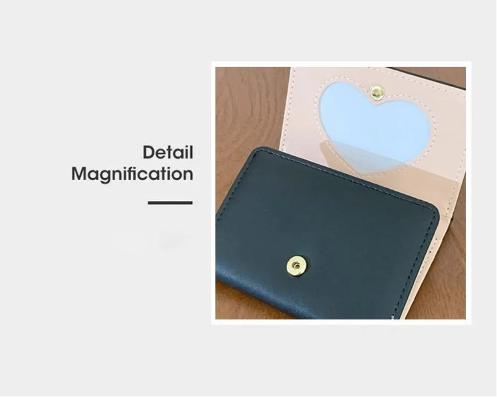 Compact Bow Tri-Fold Wallet with Multiple Card Slots