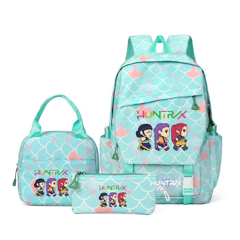 KPop Demon Hunters Backpack Set with Lunch Bag and Pencil Case
