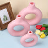 Donut-Shaped Decorative Plastic Vase for Home & Office