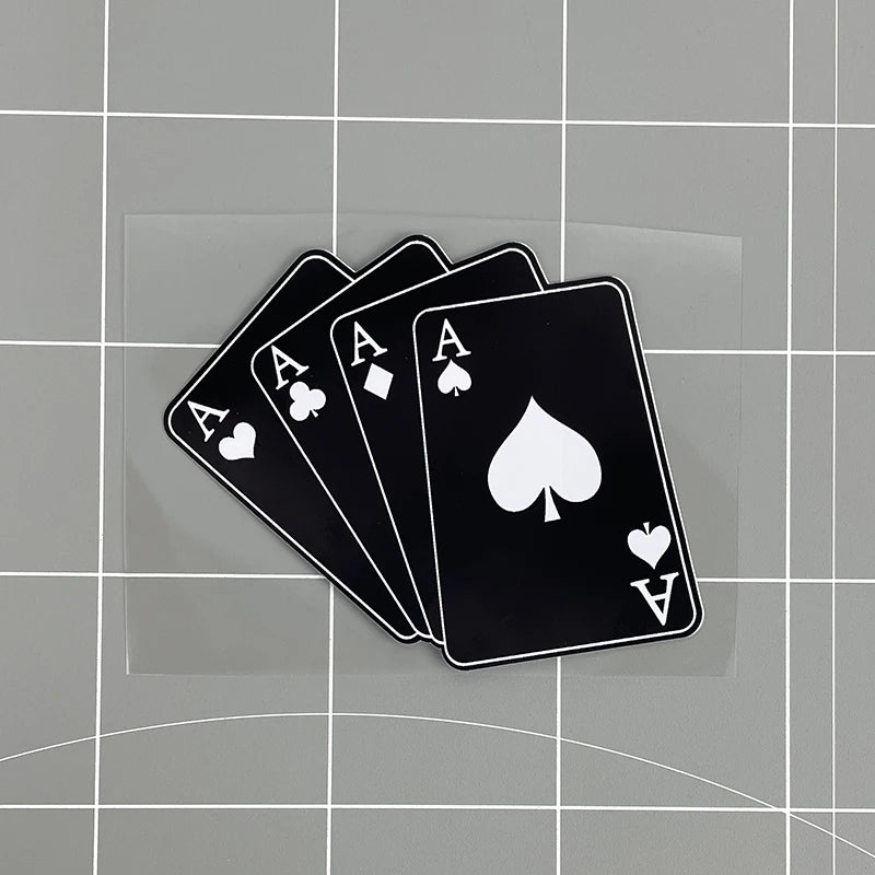 Poker Card Vinyl Decal for Motorcycles & Cars