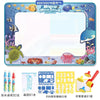 A large reusable water drawing mat with magic pens and various sea creatures for kids