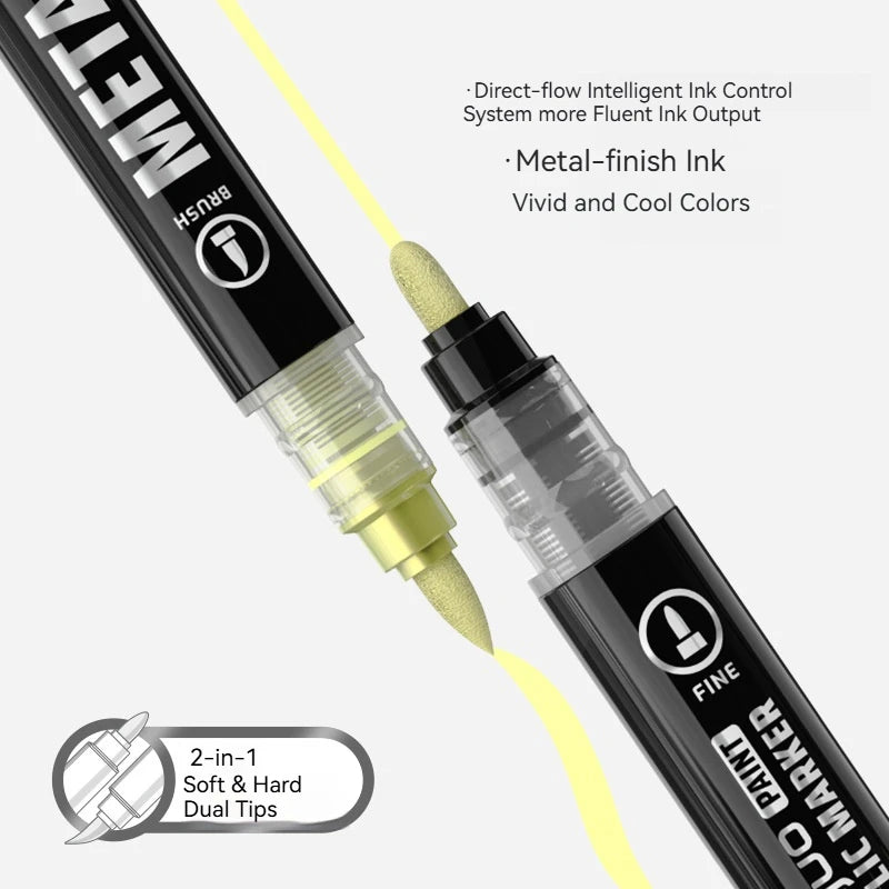 Dual-Tip Acrylic Paint Marker Set