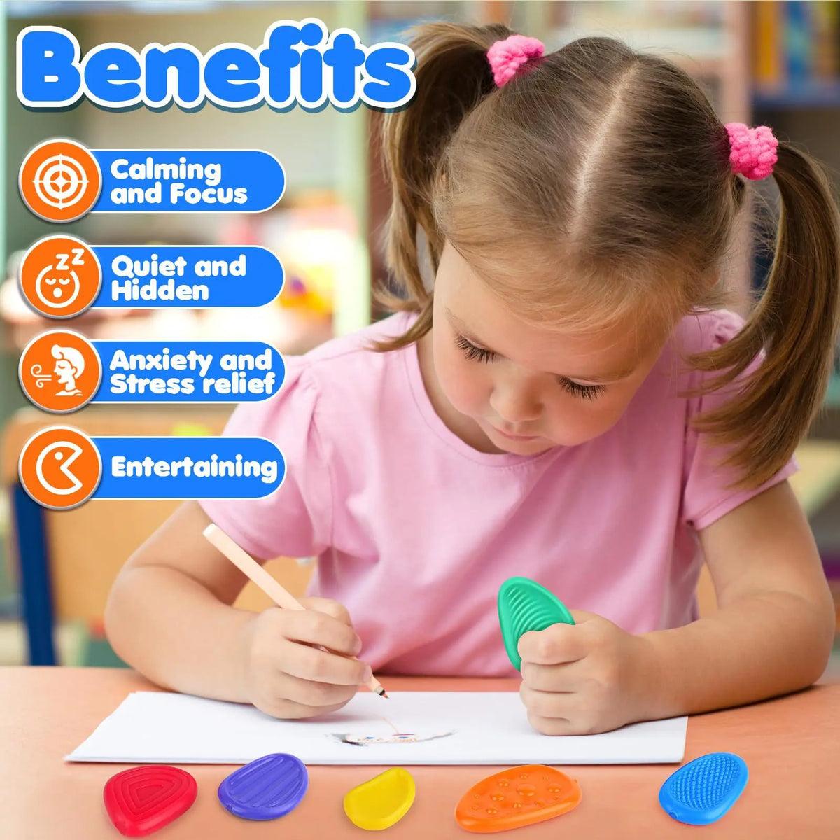 Tactile Sensory Stones for Anxiety Relief and Calm Focus