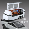 1:24 Diecast Pickup Truck and RV Camper Set with Lights and Sounds